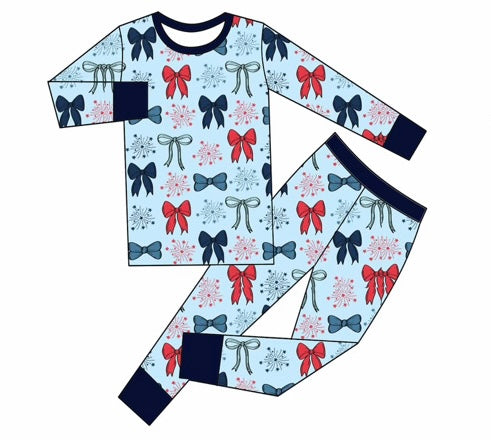 •Pre-Order• Liberty Bows Long Sleeve Pajama Set