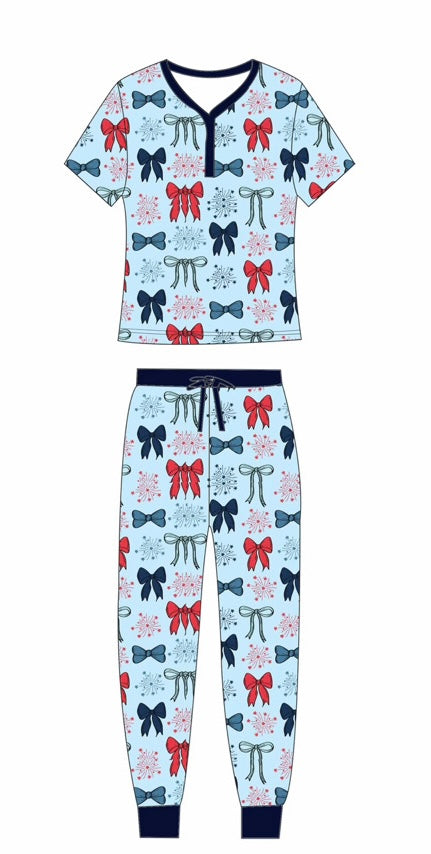 •Pre-Order• Liberty Bows Women's Short Sleeve Pajama Set