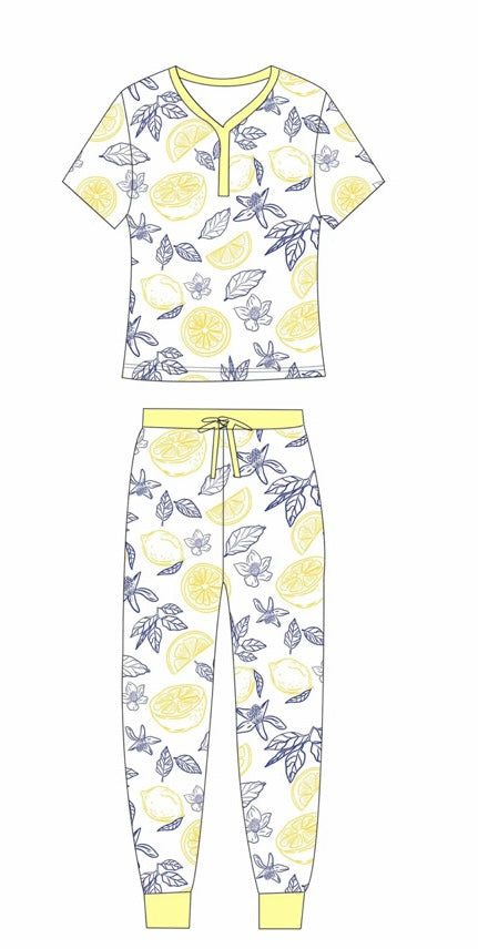 •Pre-Order• Limoncello Women's Short Sleeve Pajama Set